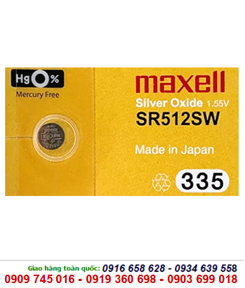 Maxell SR512SW, Pin Maxell SR512SW silver oxide 1.55V chính hãng Maxell Nhật